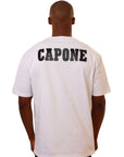 Capone T-Shirt Embossed Stamps White-AL Capone Premium