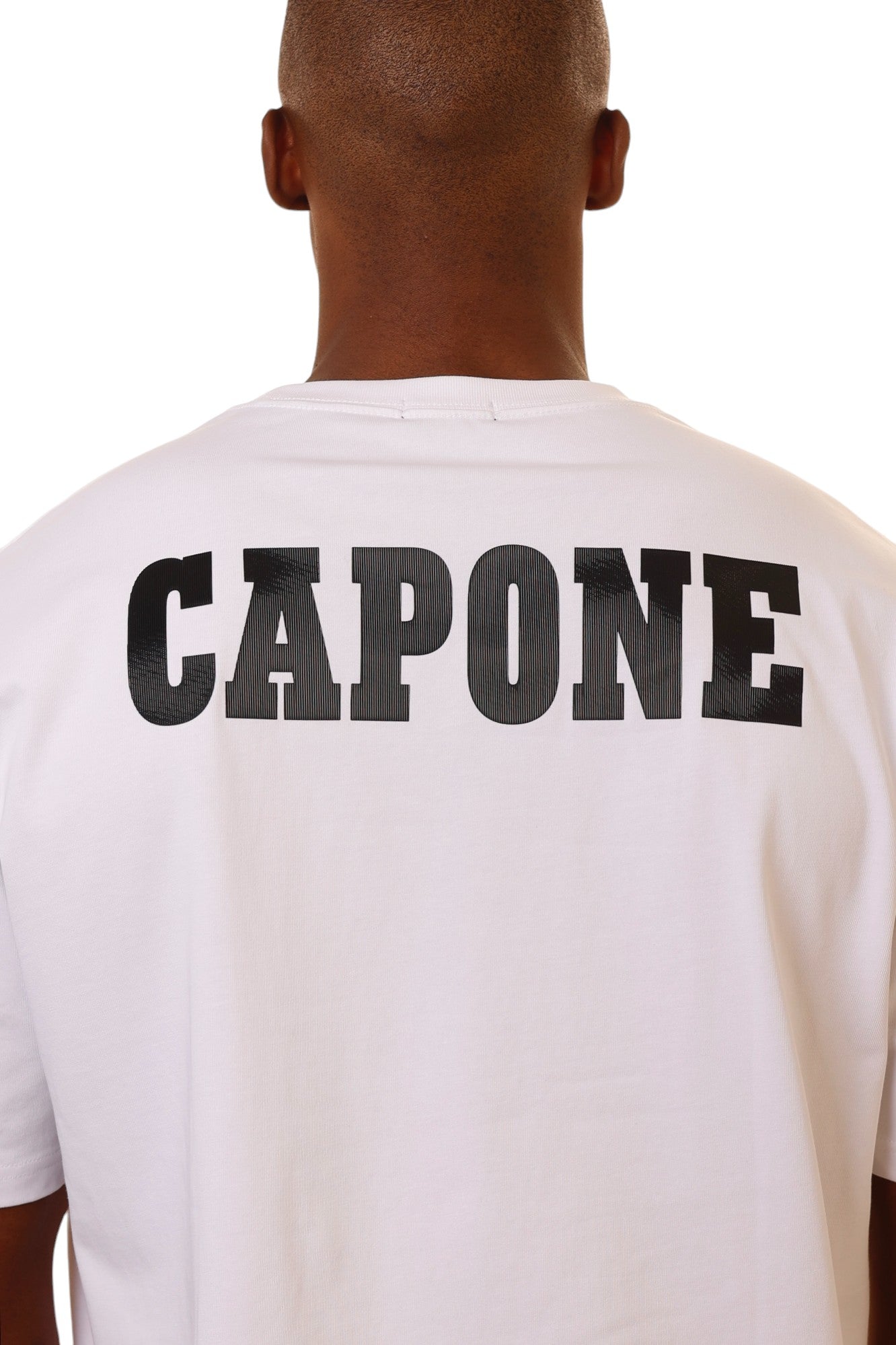 Capone T-Shirt Embossed Stamps White-AL Capone Premium