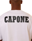 Capone T-Shirt Embossed Stamps White-AL Capone Premium