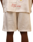 Capone Short Floral Embroidered Beige-AL Capone Premium