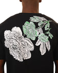 Capone T-Shirt Xiv Flower Emroidered Black-Green
