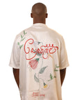 Capone Shirt Floral Embroidered Beige-AL Capone Premium