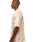 Capone Shirt Floral Embroidered Beige-AL Capone Premium