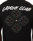 Capone T-Shirt Capone Club Flower Black-AL Capone Premium