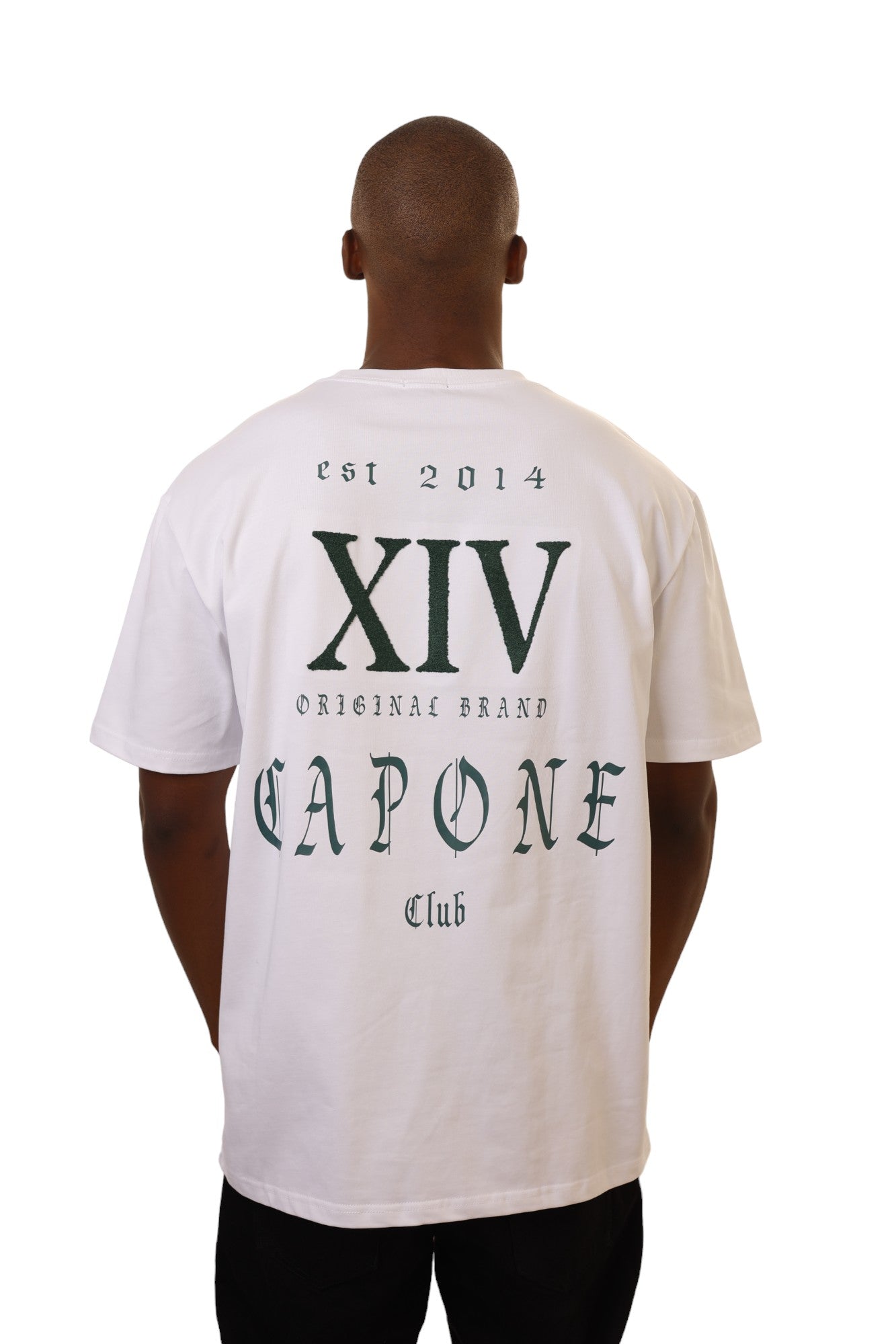 Capone T-Shirt Xiv Cursive Logo White