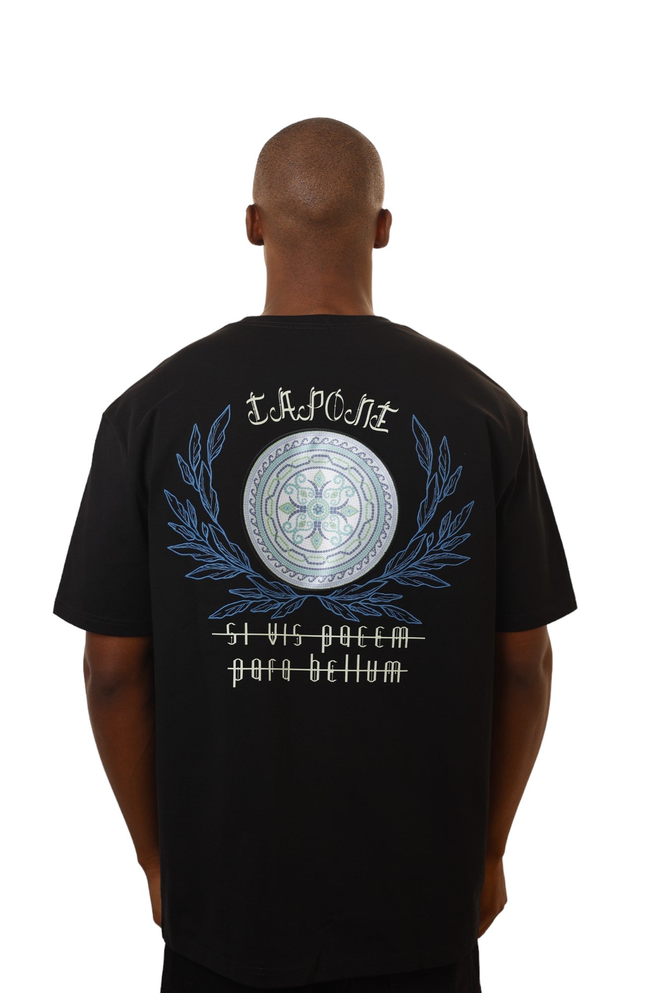 Capone T-Shirt Print Phrase Patch Black-AL Capone Premium