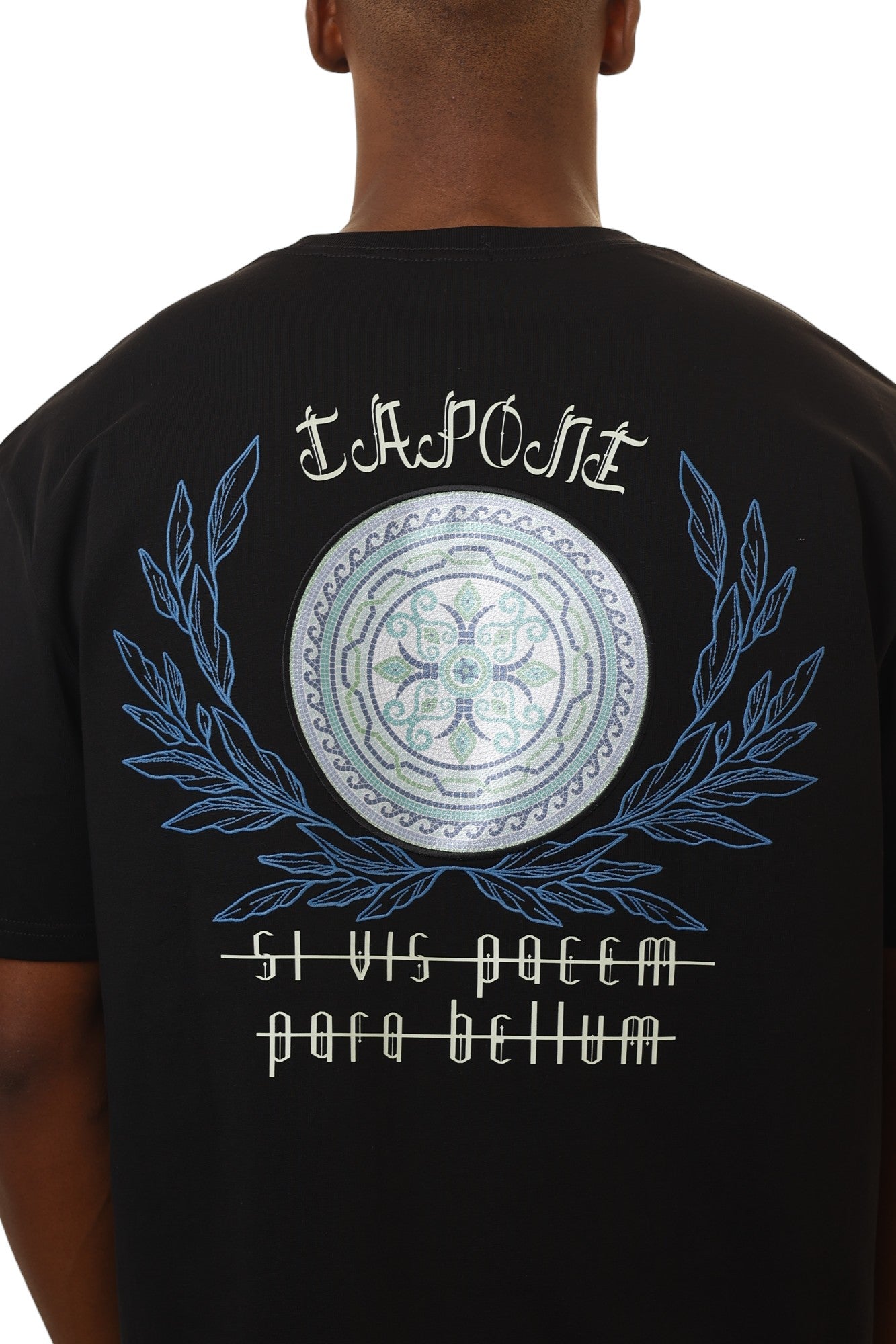 Capone T-Shirt Print Phrase Patch Black-AL Capone Premium