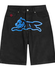 Icecream Running Dog Denim Shorts Black