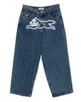 Icecream Running Dog Triple Scoop Denim Pants Mid Wash Blue