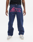Icecream Running Dog Double Scoop Denim Pants Mid Wash Blue