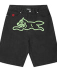 Icecream Running Dog Shorts Black Denim