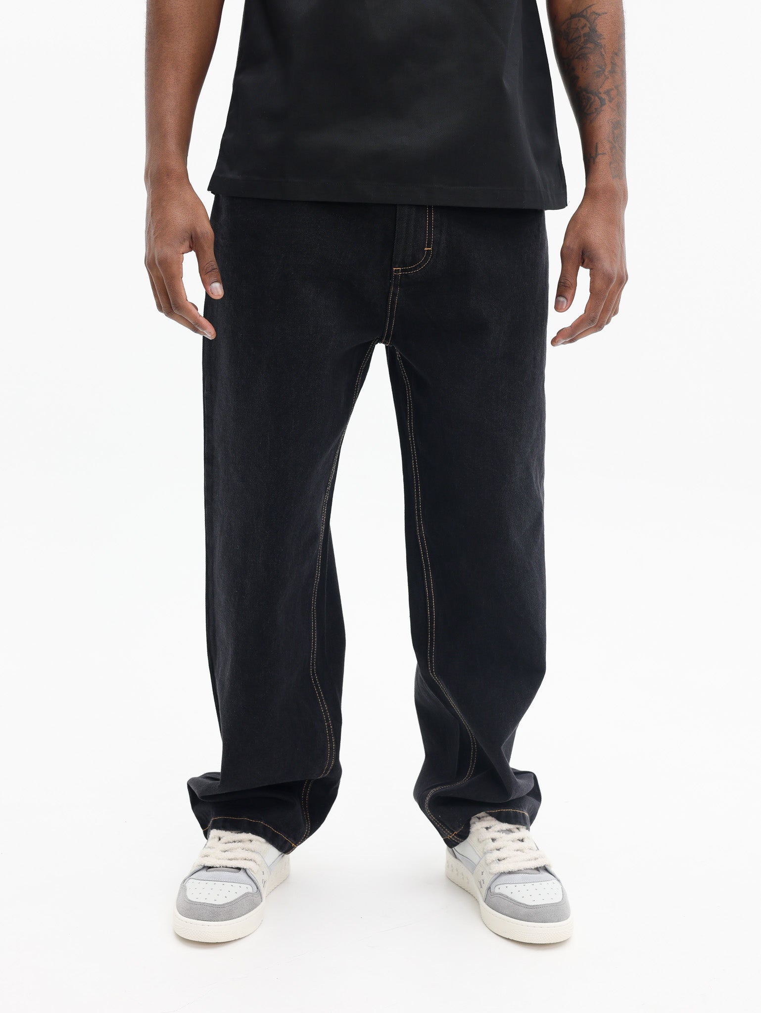Denim Pants Double cupandcone ブラック32 1着 Ice Cream Double Scoop Apple Denim Pants Black - AL Capone Premium