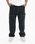 Icecream Canvas Carpenter Pants Black
