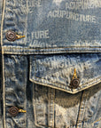 Acupuncture Denim Jacket All Over Print Blue