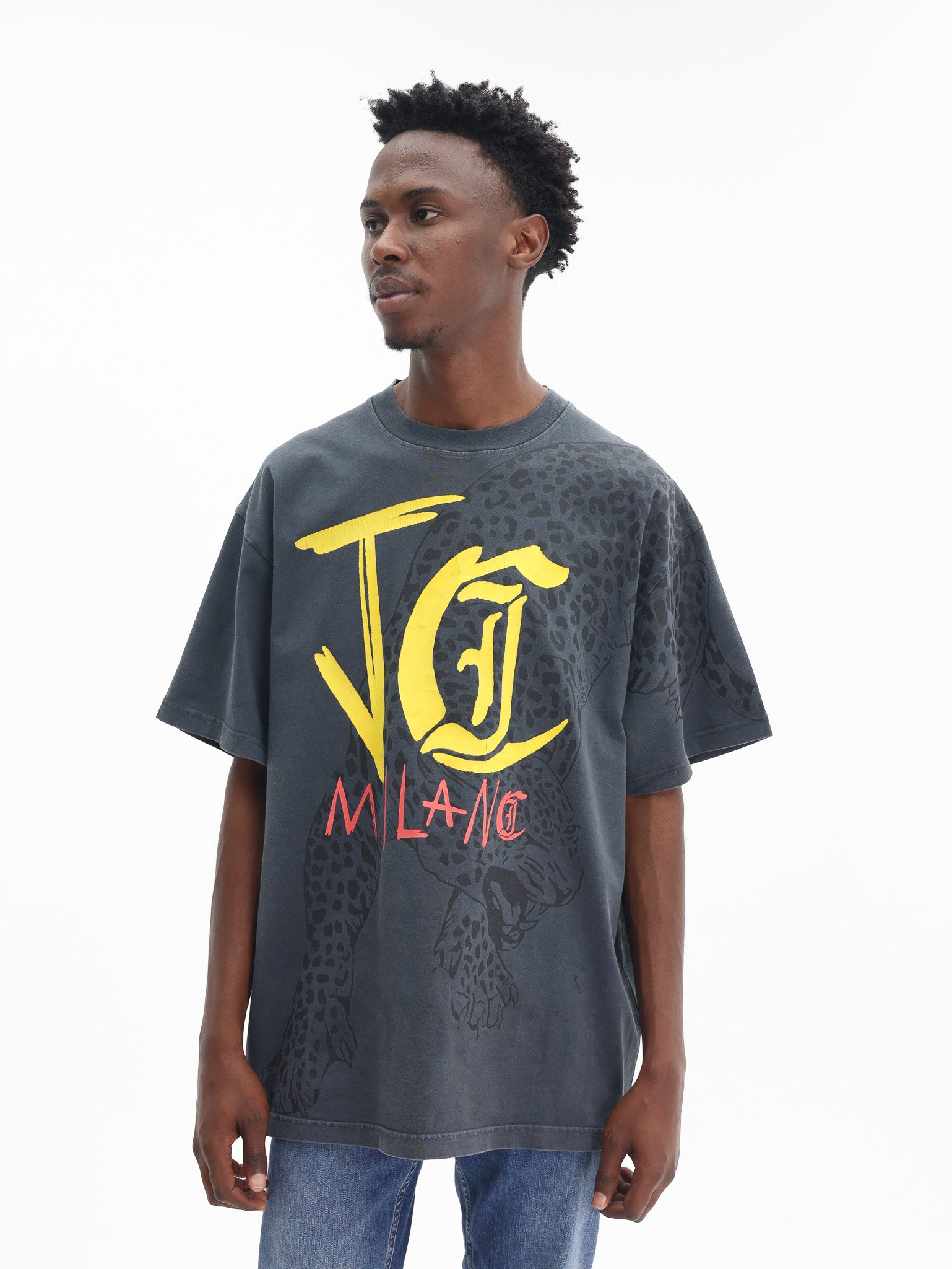 Just Cavalli T-Shirt Acid JC Leopard Black-AL Capone Premium