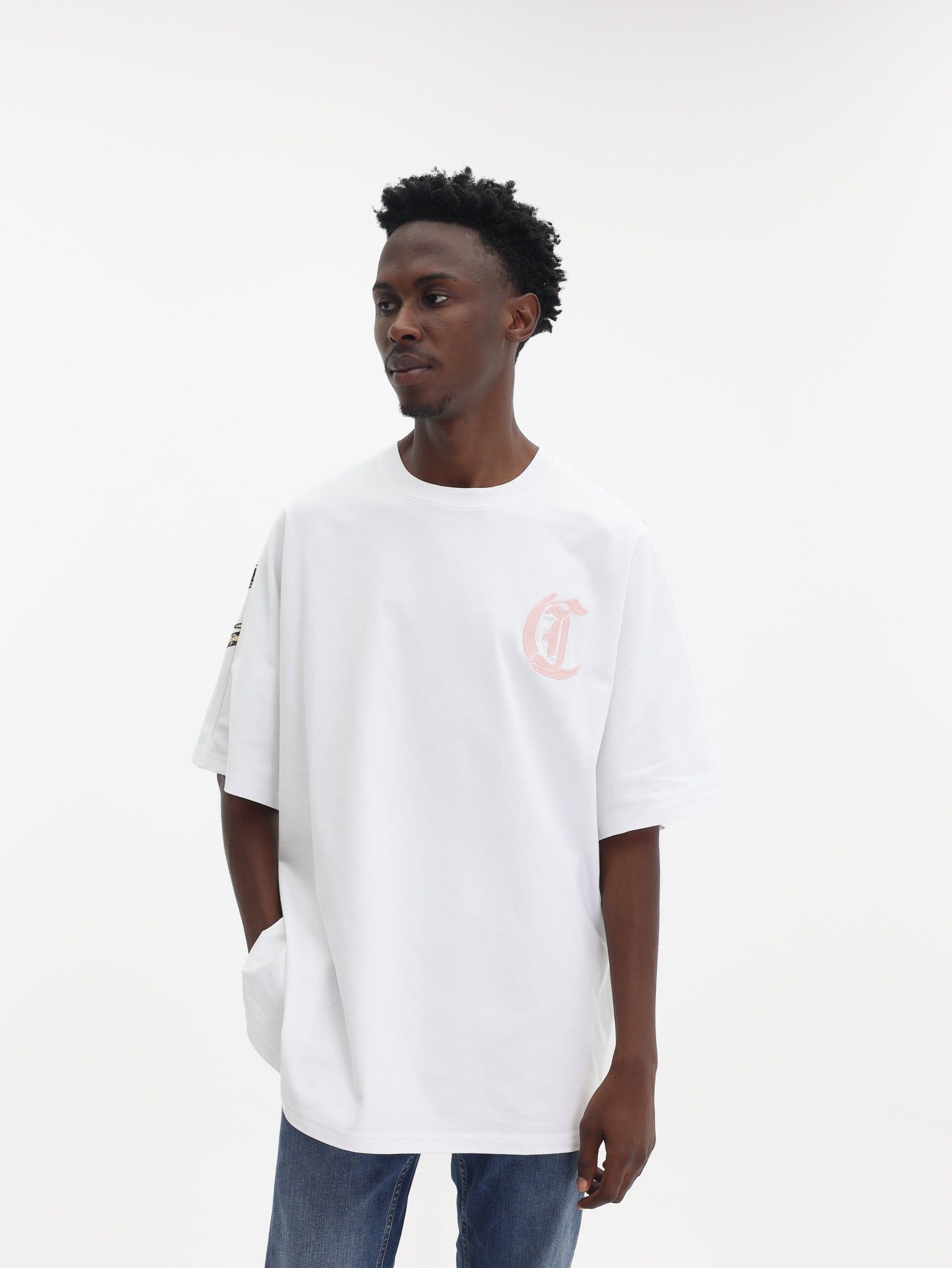 Just Cavalli T-Shirt Maxi Logo Leo White-AL Capone Premium