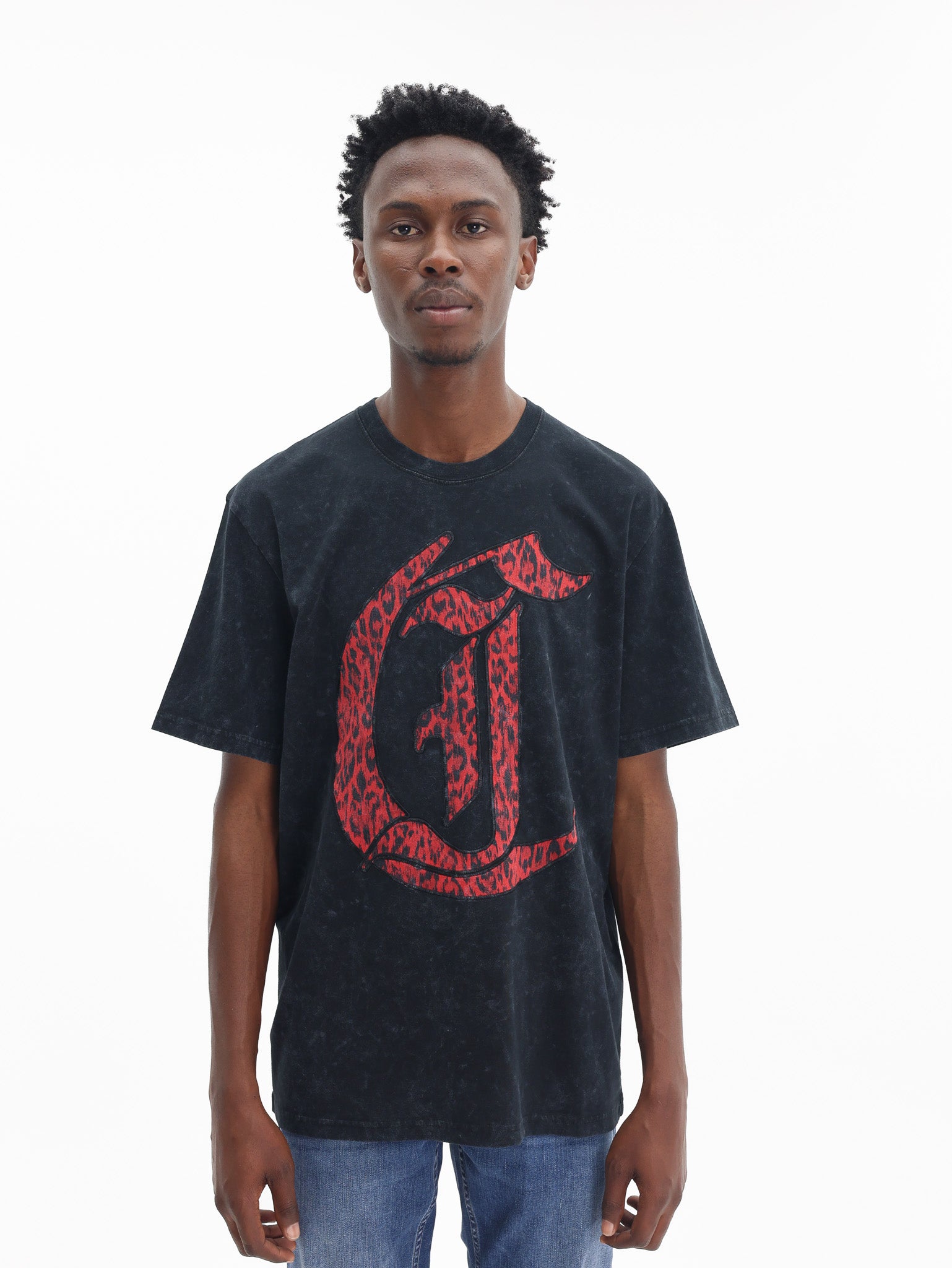 Just Cavalli T-Shirt Acid Cut Material Black-AL Capone Premium