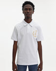 Just Cavalli Golfer Flower Embroidery White-AL Capone Premium