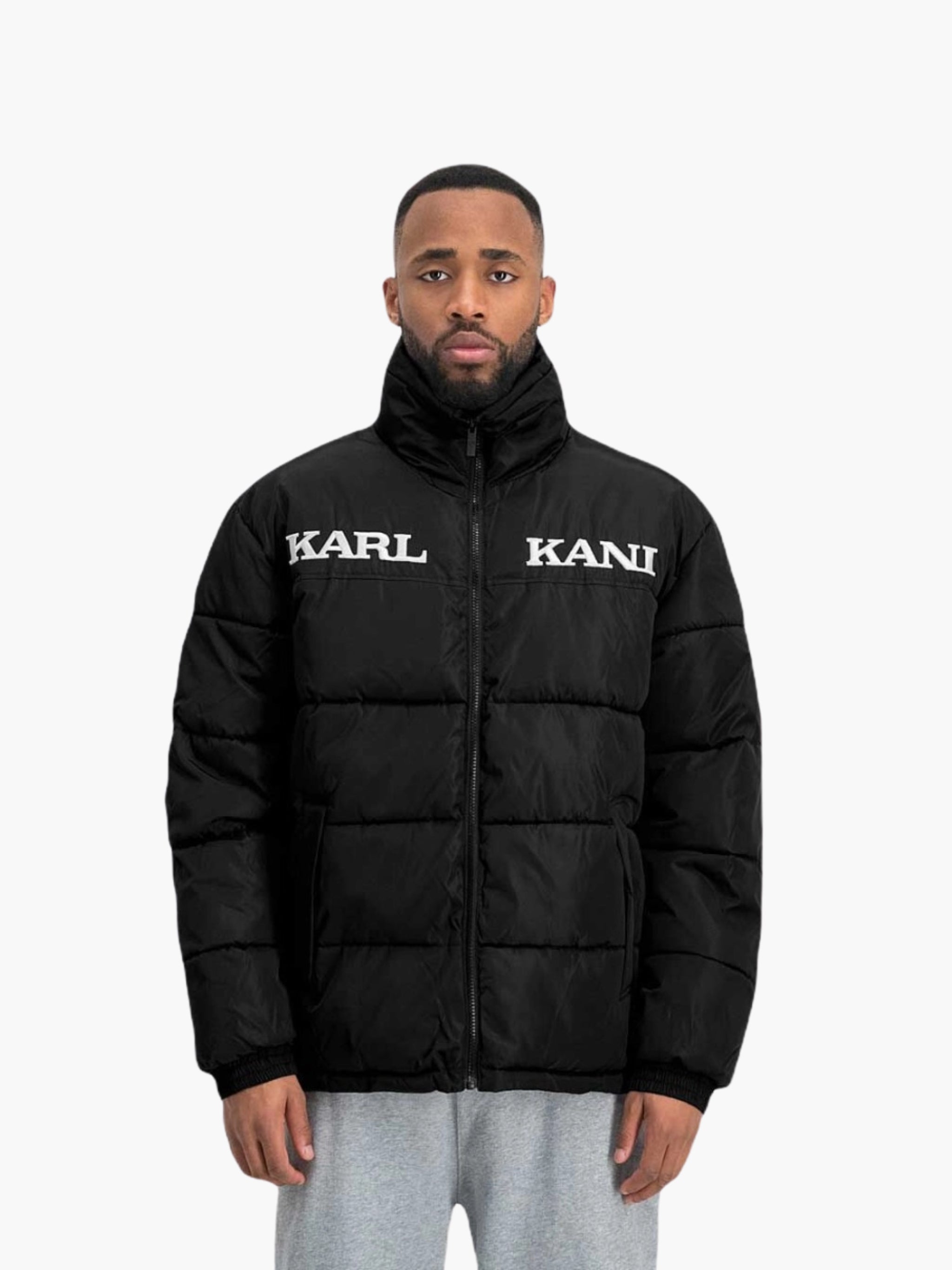 Karl Kani Jacket Retro Essential Puffer Logo Black - AL Capone Premium Karl Kani Jacket Retro Essential Puffer Logo Black - AL Capone Premium