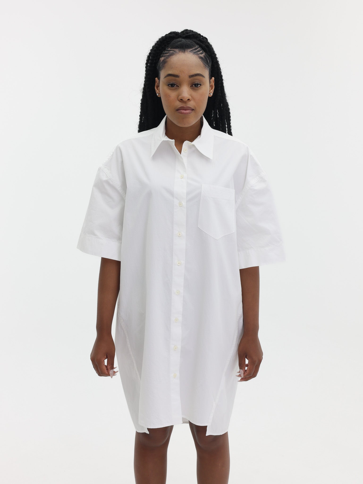 Kenzo Dress Woven Cotton White-AL Capone Premium