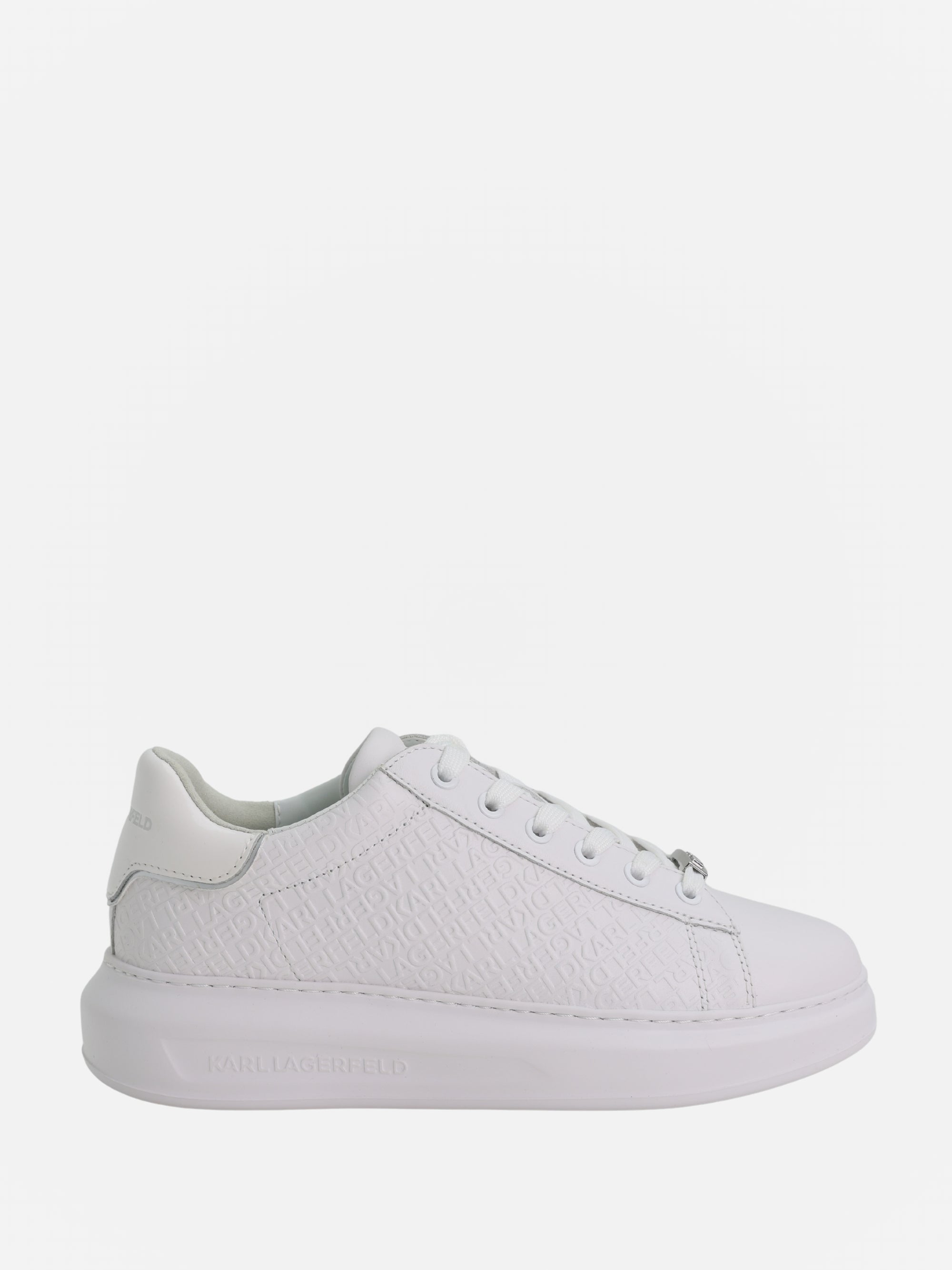 Karl Lagerfeld KL560 Kapri Emboss Repeat Lo Lace White Leather/Mono-AL Capone Premium