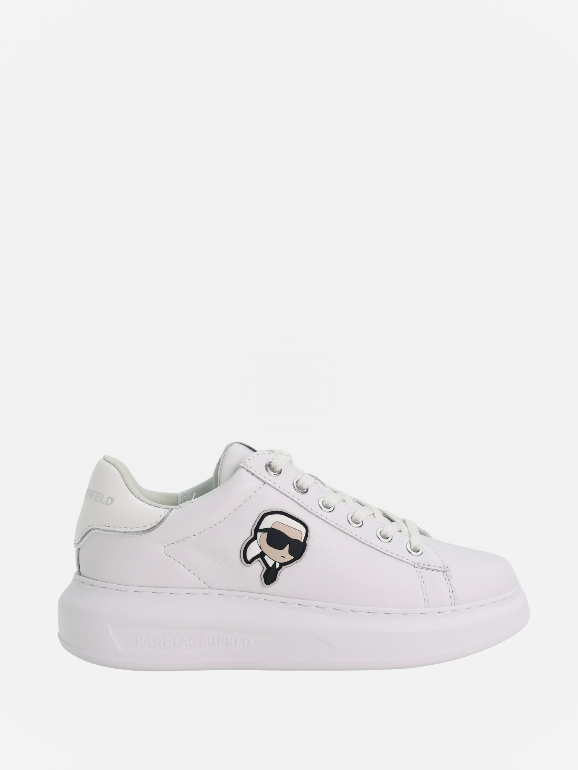 Karl Lagerfeld KLL244 Sneaker Kapri NFT Lo Lace White Leather/ Mono-AL Capone Premium