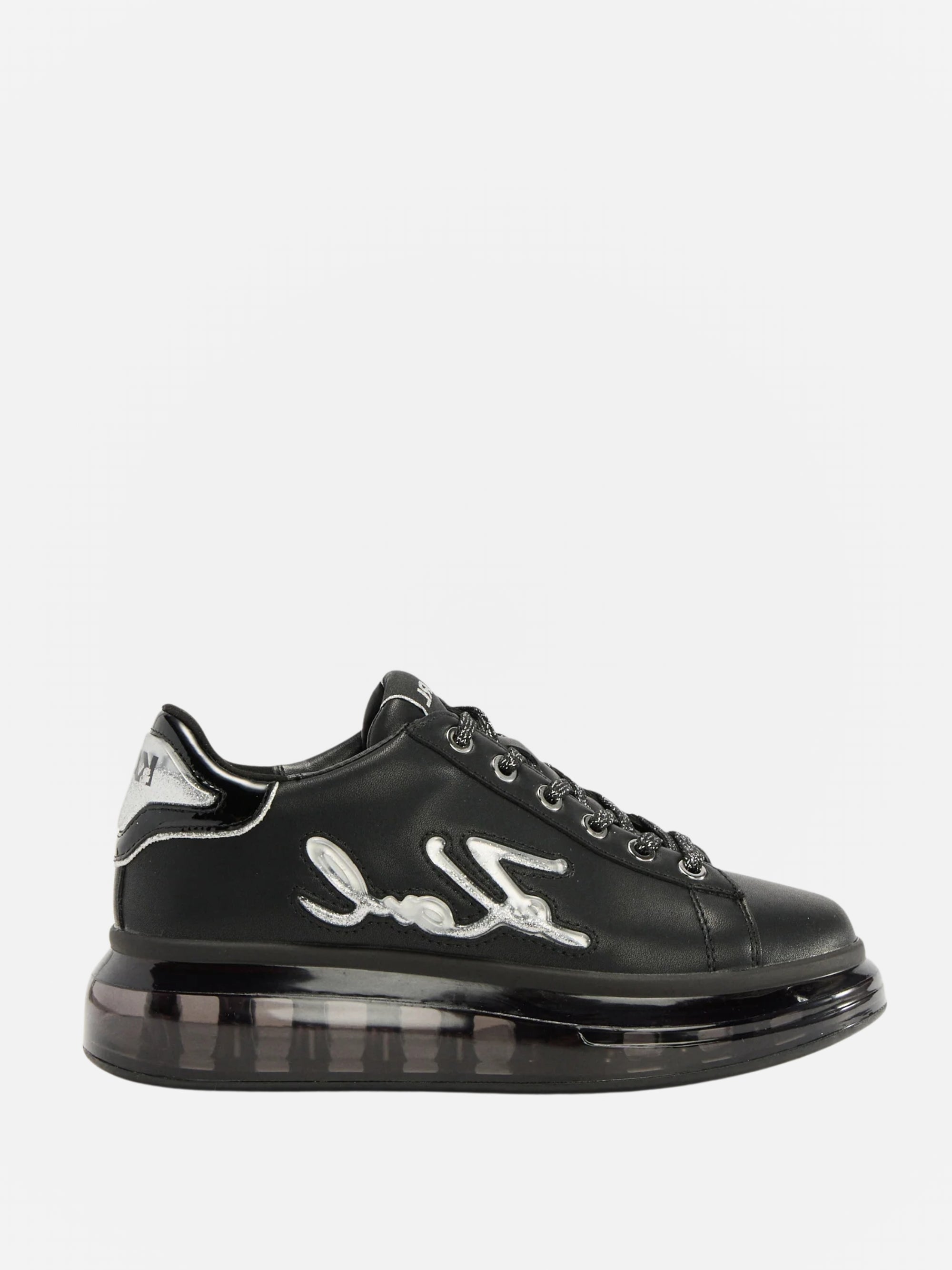 Karl Lagerfeld KLL281 Sneaker Kapri Kushion Signia Glitterflow Black Leather/ Mono-AL Capone Premium