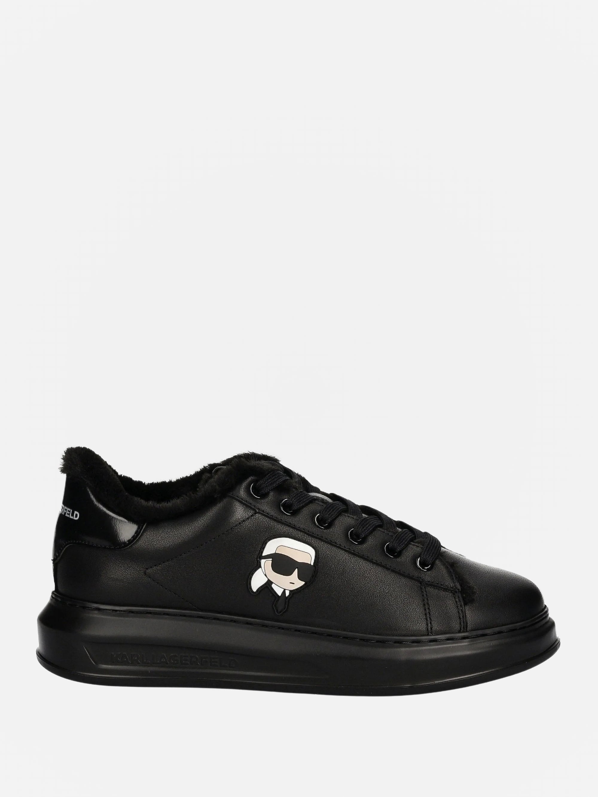 Karl Lagerfeld KL554 Sneaker Kapri Mens Karl NFT Lo Lined Black Leather / Mono-AL Capone Premium