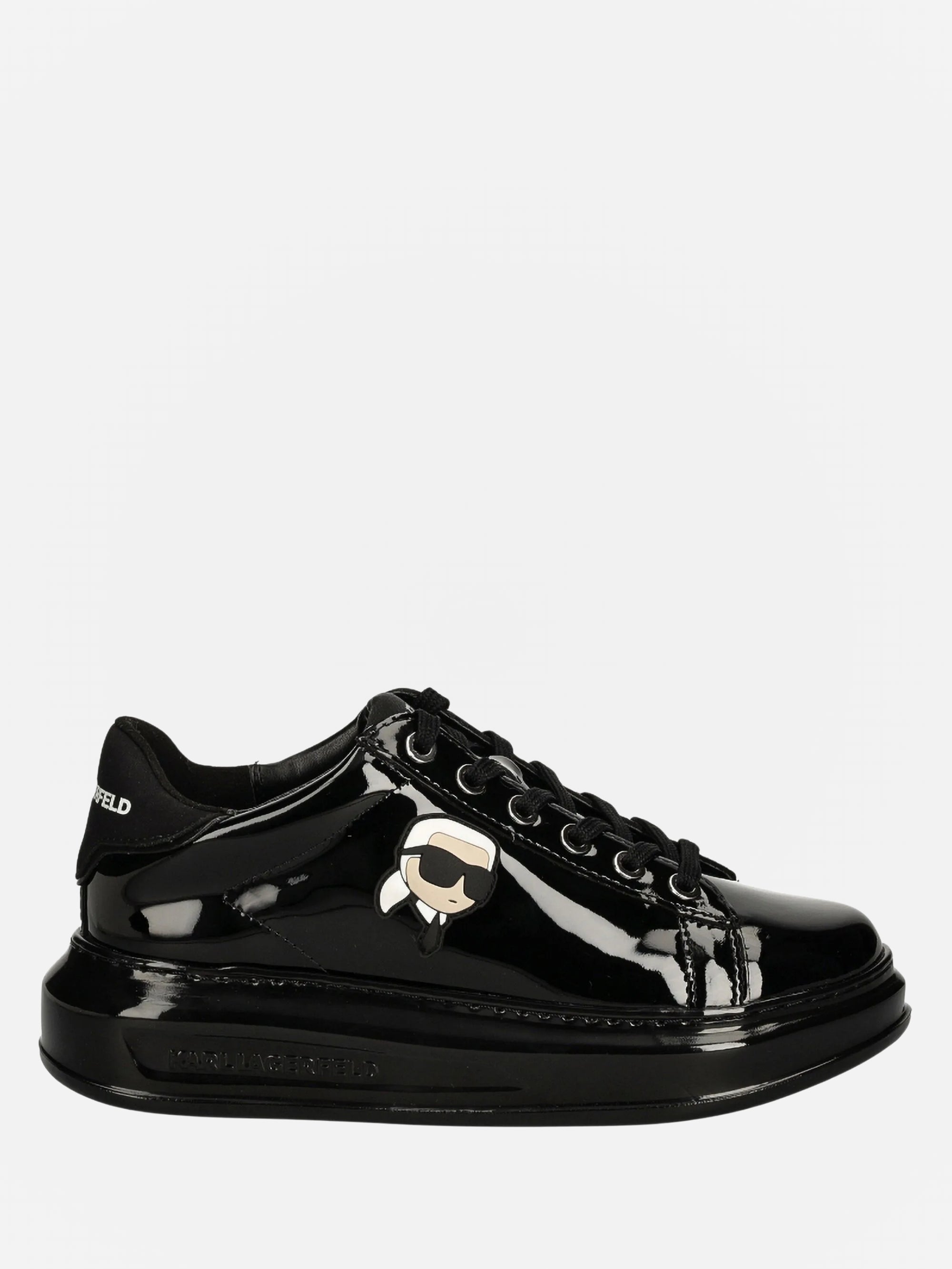 Karl Lagerfeld KL555 Sneaker Kapri NFT Lo Lace Black Leather/Mono-AL Capone Premium