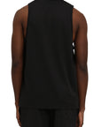 Purple T-Shirt Mesh Tank Black