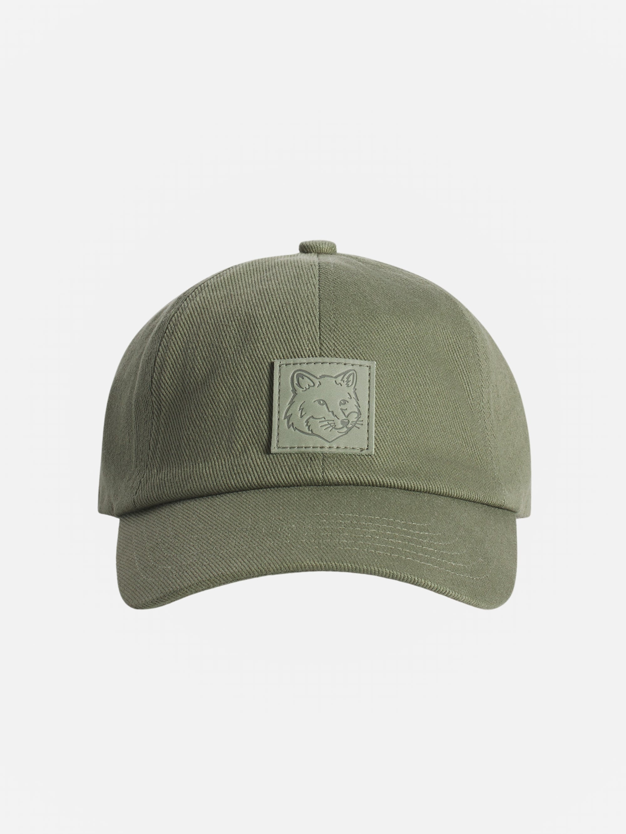 Maison Kitsune Cap Bold Fox Head Leather Patch 6P Green-AL Capone Premium