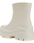 Msgm Boots Ladies Ridged Rubber Sole White