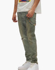 Purple Jeans Light Dirty Wax