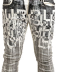 Purple Jeans Skinny Reverse Foil Off-White