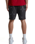 Purple Shorts Crystal Star Black