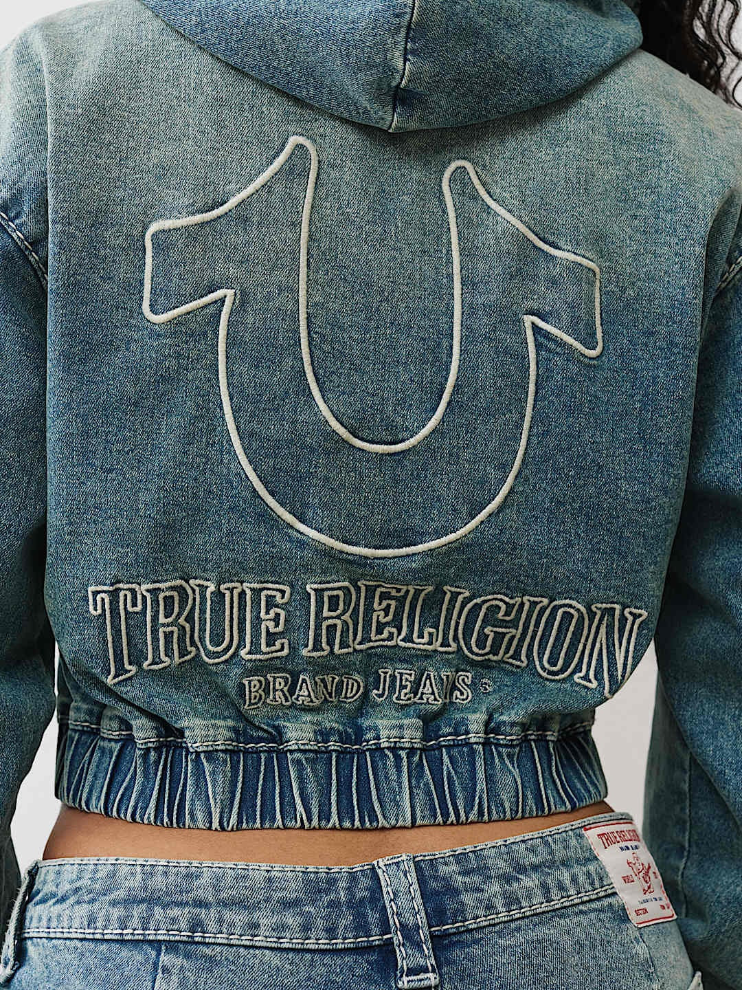 True Religion Hoodie Denim Zip Up Big T Vocal Harmony - AL Capone