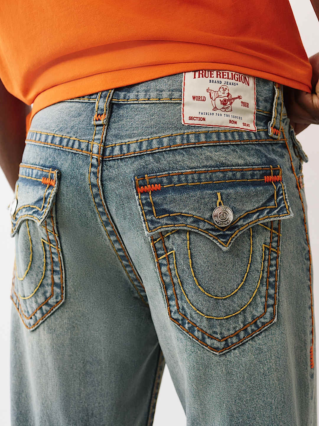 True Religion Jeans Vinny Super T Flap 34In Kelp Medium Wash - AL