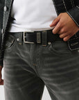 True Religion Buckle Belt Jet Black