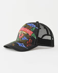 True Religion Dragon Trucker Cap Jet Black