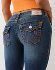True Religion Low Rise Billie St Flap Sup T Twilight Teal