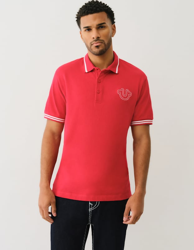 True Religion Ss Buddha Patch Polo Trv Red - AL Capone Premium