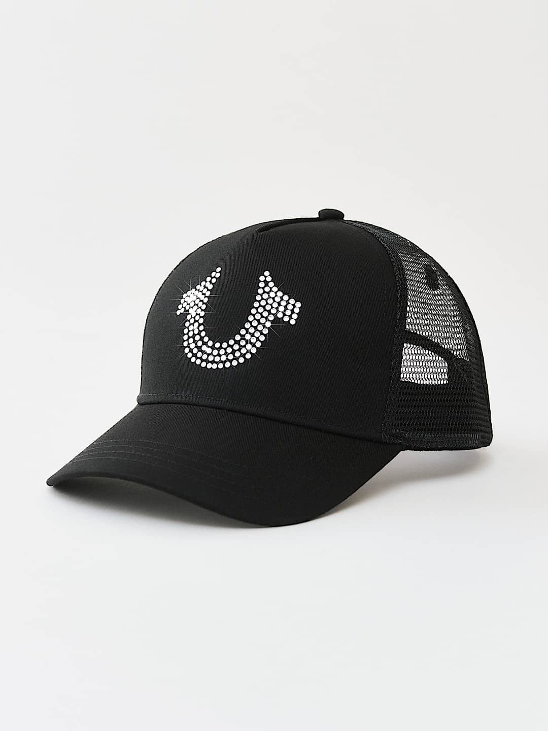 True Religion Crystal Trucker Cap Jet Black - AL Capone Premium