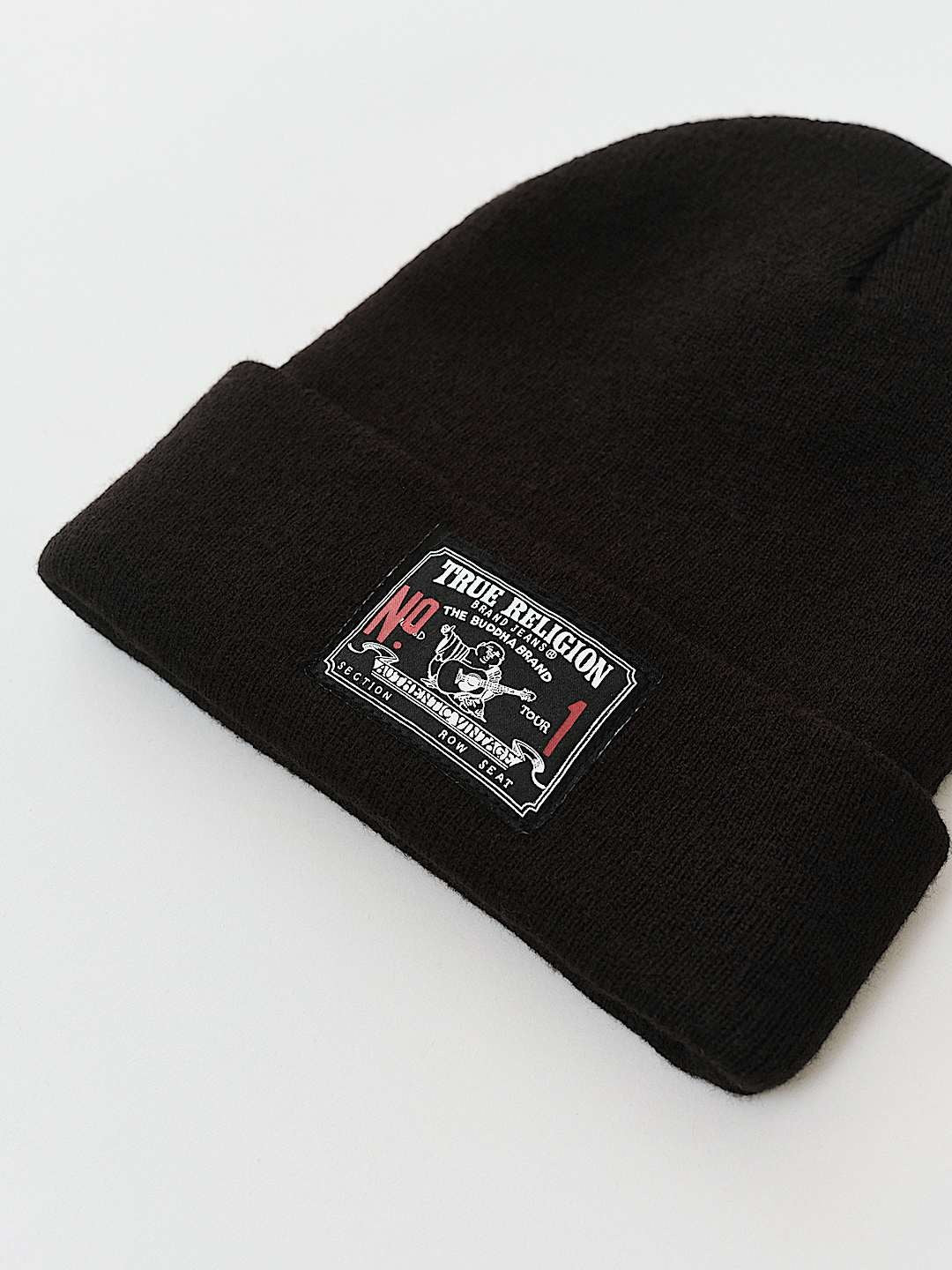 True Religion Concert Patch Beanie Jet Black - AL Capone Premium