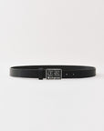 True Religion Crystal Old English Belt Jet Black