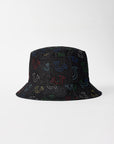 True Religion Bucket Hat All Over Hs 2Sb Black Rinse