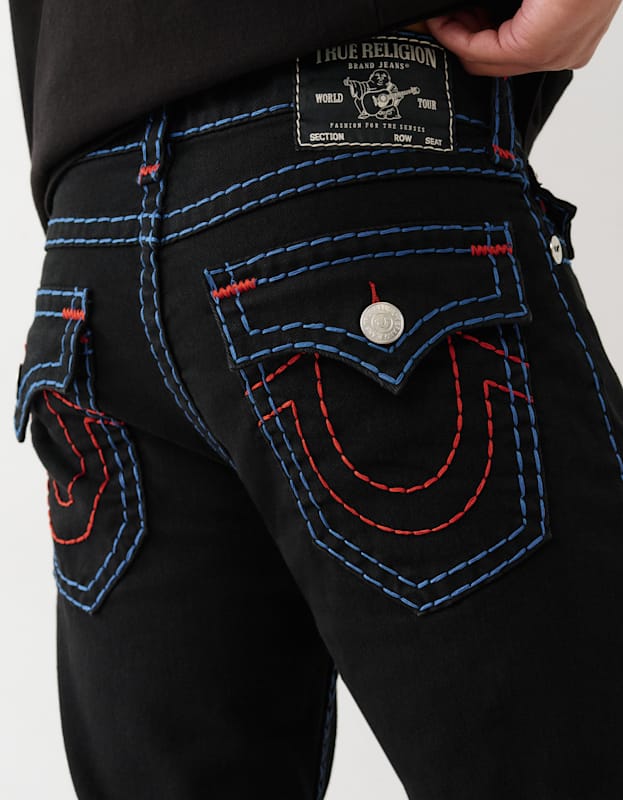 True Religion Ricky Super T Flap 34In 2Sb Black Rinse - AL Capone