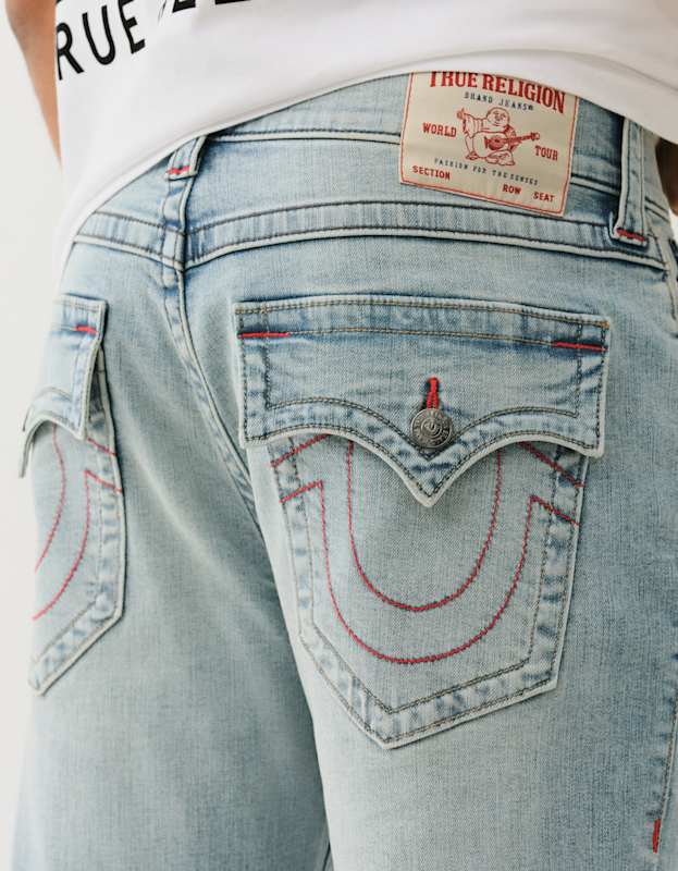 True Religion Billy Sn Flap 34In Beach Trail Light Wash - AL