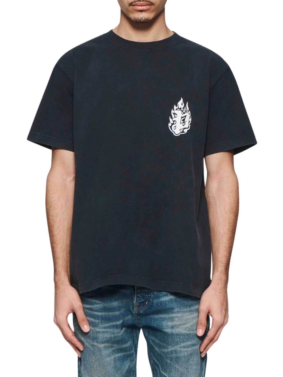 Purple T-Shirt Logo Black-AL Capone Premium