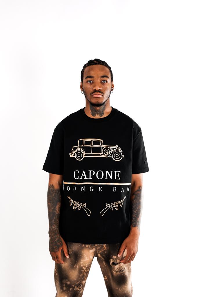 Al Capone T-Shirt Days Lounge Bar Black-AL Capone Premium