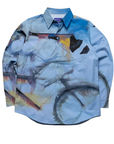 Kidsuper Shirt Final Lap Allover Print Blue